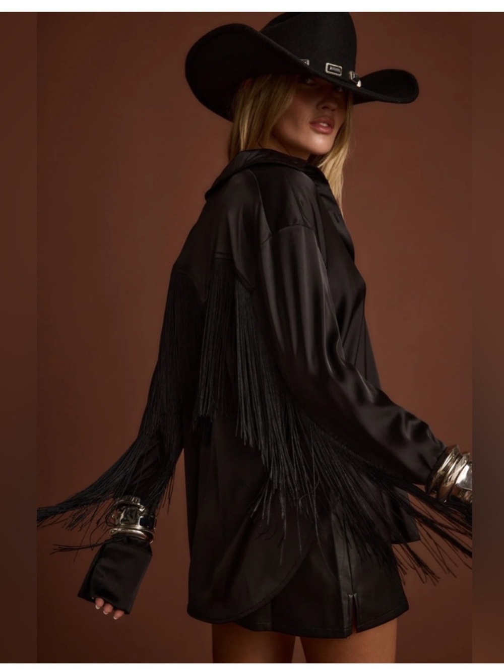 12th Tribe Santana Fringe Button Up Top